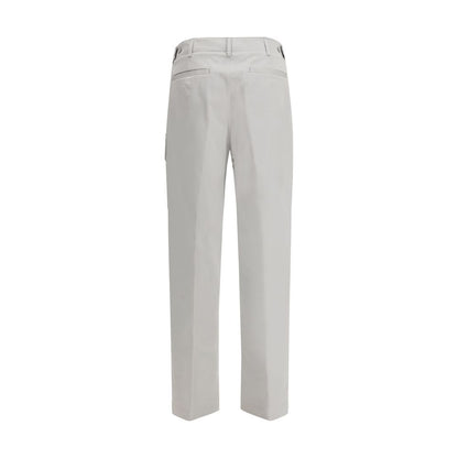 Pantalon cargo Fendi en coton argenté