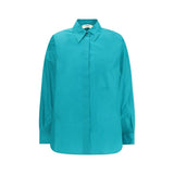 Fendi Light Blue Silk Dress Shirt - Oversized Elegance