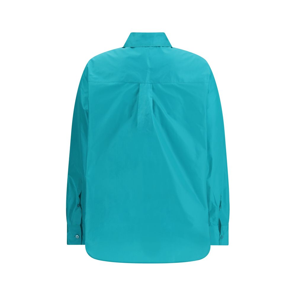 Fendi Light Blue Silk Dress Shirt - Oversized Elegance