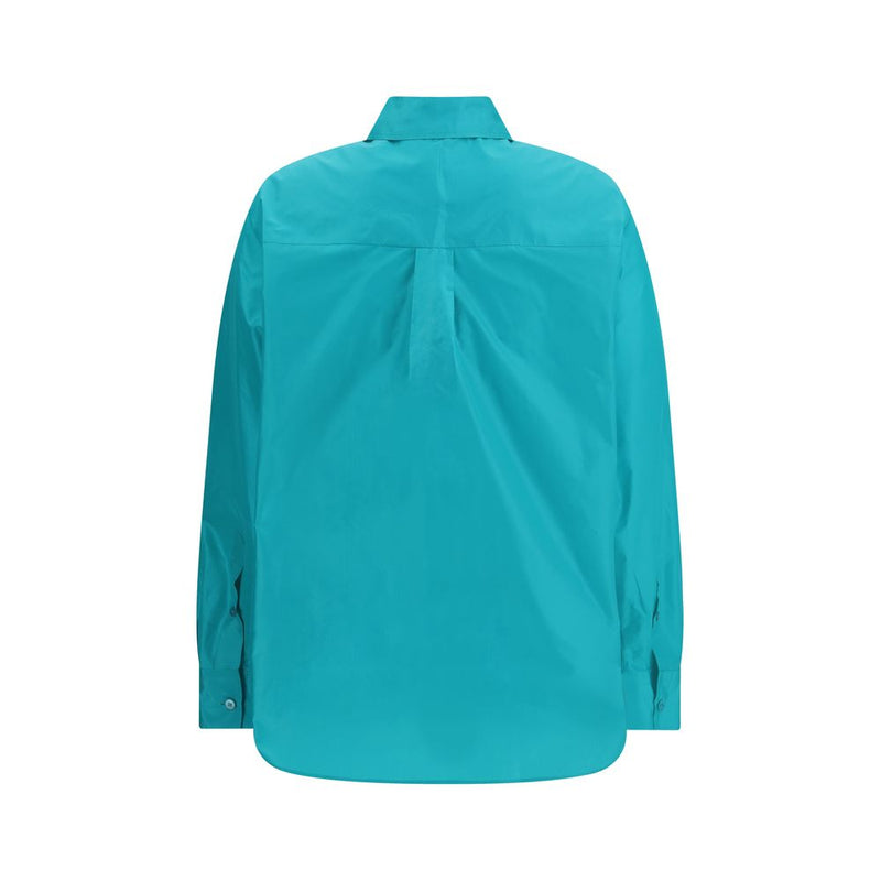 Fendi Light Blue Silk Dress Shirt - Oversized Elegance
