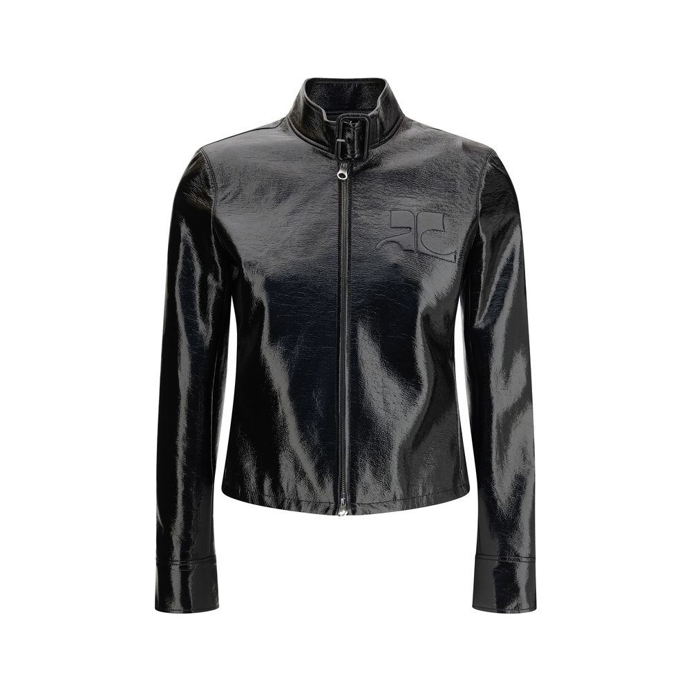 Courrèges Black Cotton Full-Length Jacket - City Vinyl