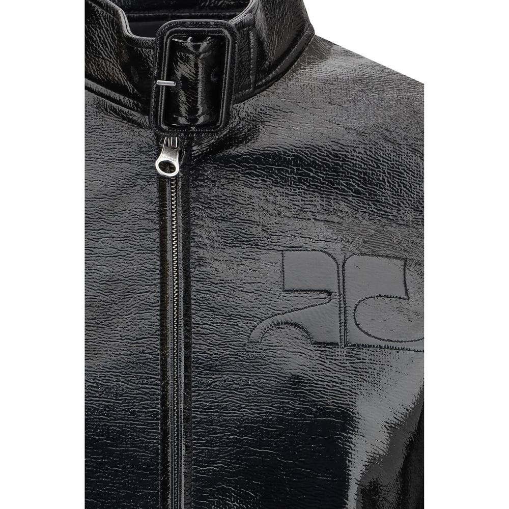 Courrèges Black Cotton Full-Length Jacket - City Vinyl