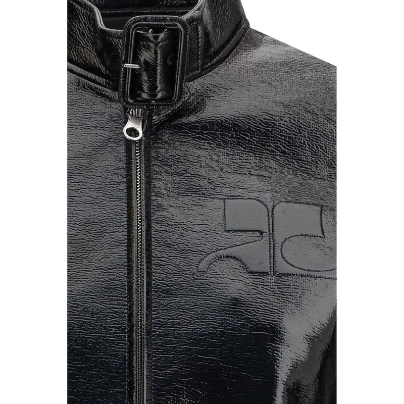 Courrèges Black Cotton Full-Length Jacket - City Vinyl