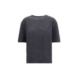 Lisa Yang Maren Grey Cashmere Short Sleeve Sweater