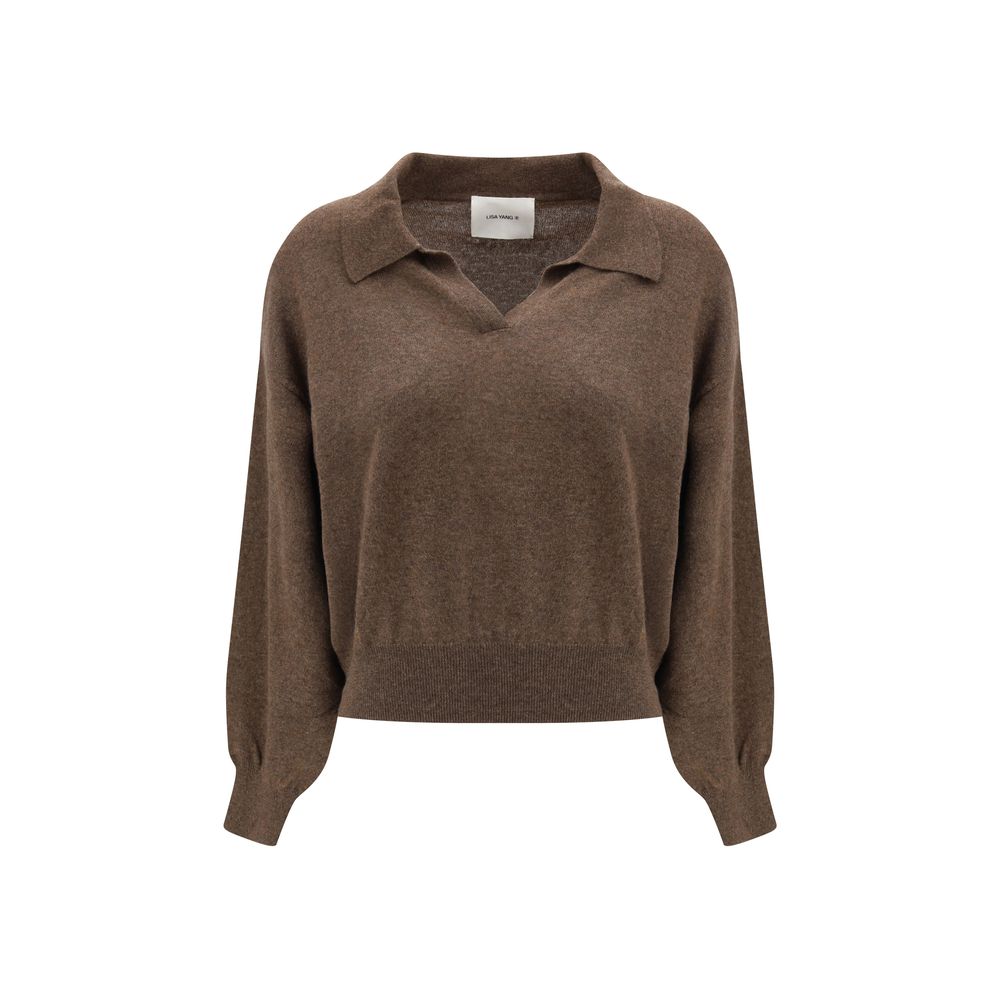 Lisa Yang Brown Cashmere Sweater - Luxurious Comfort & Style