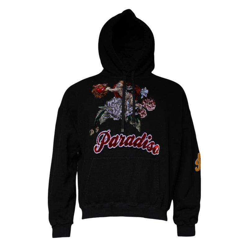 Sweat-shirt à capuche Dolce &amp; Gabbana Paradiso noir pour homme