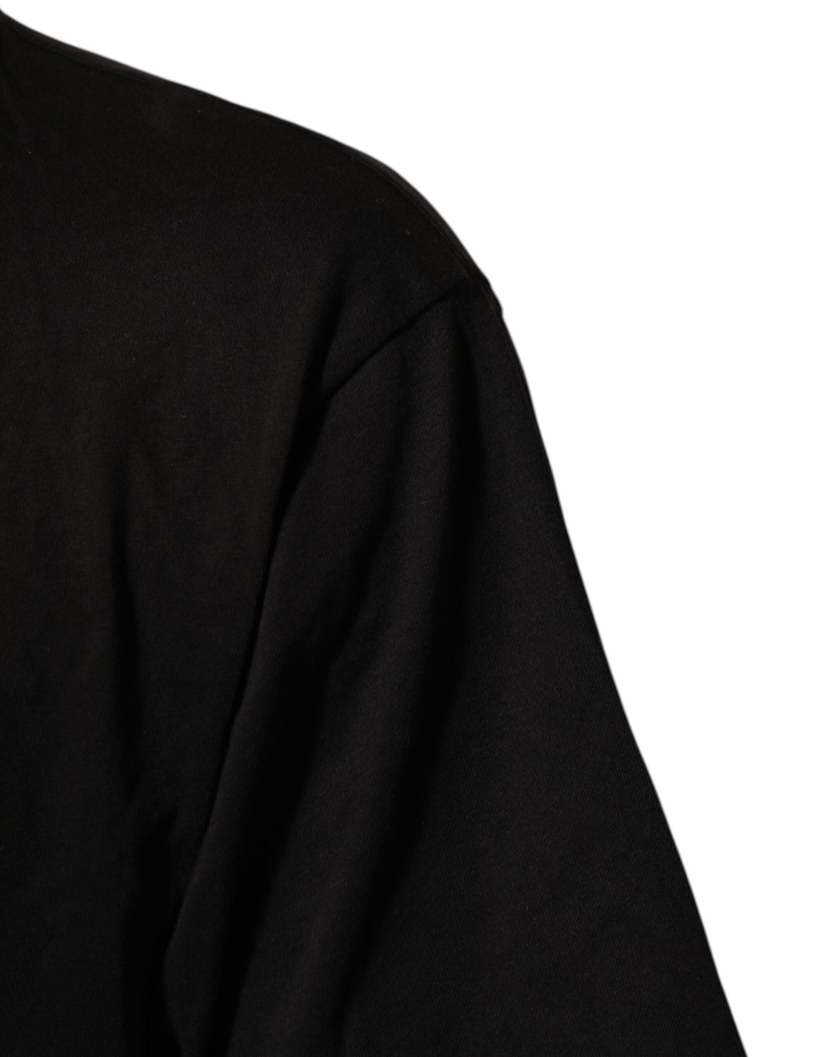 T-shirt en coton à col rond noir avec imprimé du logo Dolce &amp; Gabbana