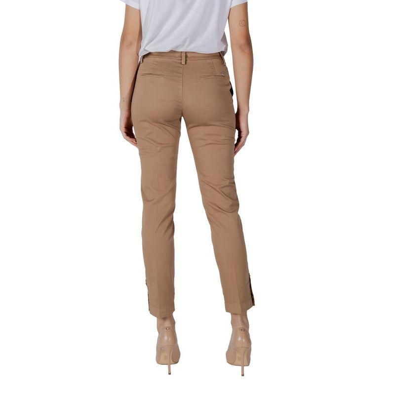 Liu Jo Chino Chic Regular Trousers for Women - Beige