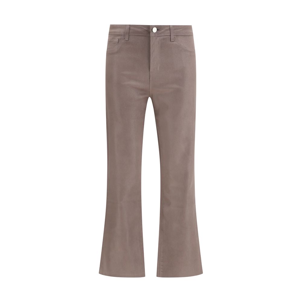 Pantalon décontracté en coton beige L'Agence
