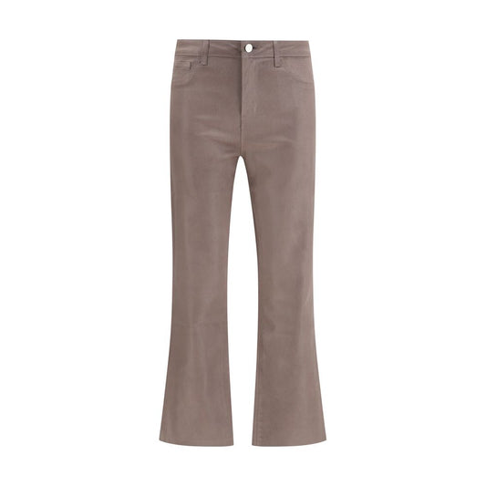 Pantalon décontracté en coton beige L'Agence