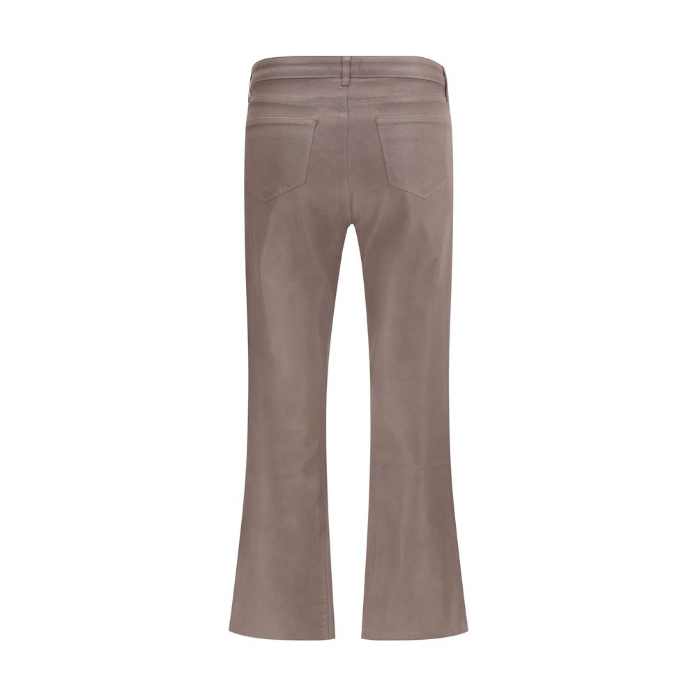 Pantalon décontracté en coton beige L'Agence