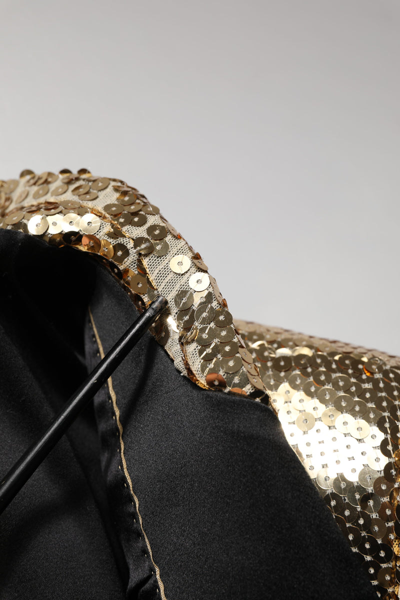 Dolce & Gabbana Gouden Reversibel Jasje met Pailletten Blazer