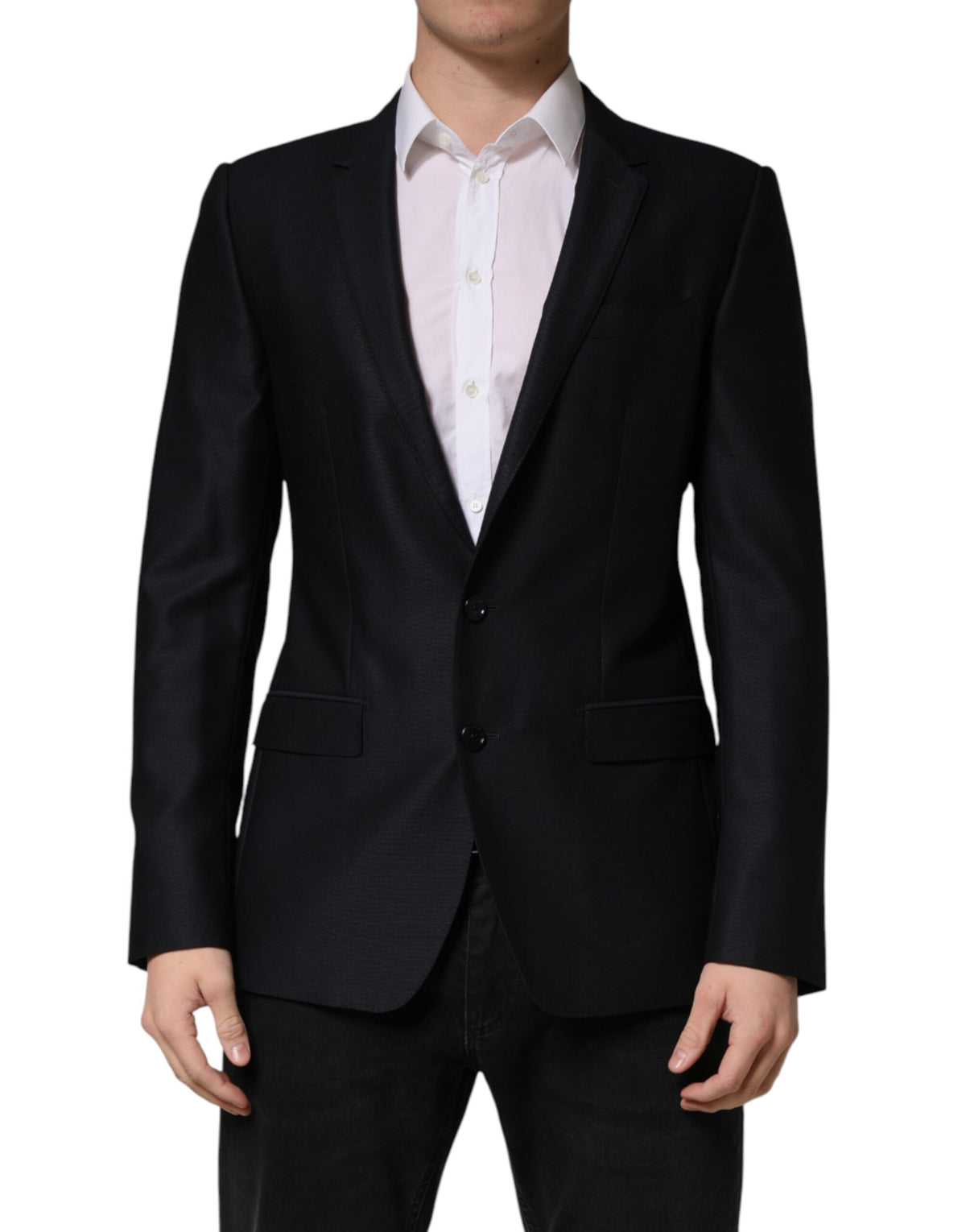 Dolce & Gabbana MARTINI Black Single Breasted Jacket Blazer