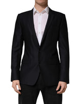 Dolce & Gabbana MARTINI Black Single Breasted Jacket Blazer