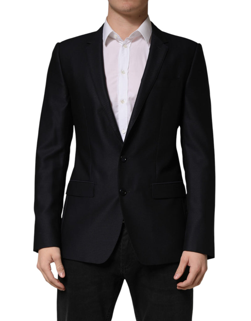 Dolce & Gabbana MARTINI Black Single Breasted Jacket Blazer