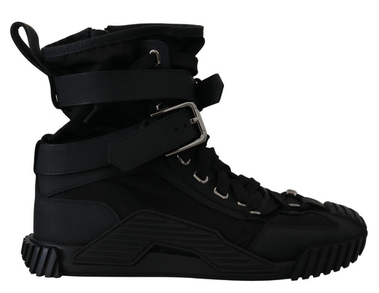 Dolce & Gabbana Sorrento Black High Top Sneakers for Women