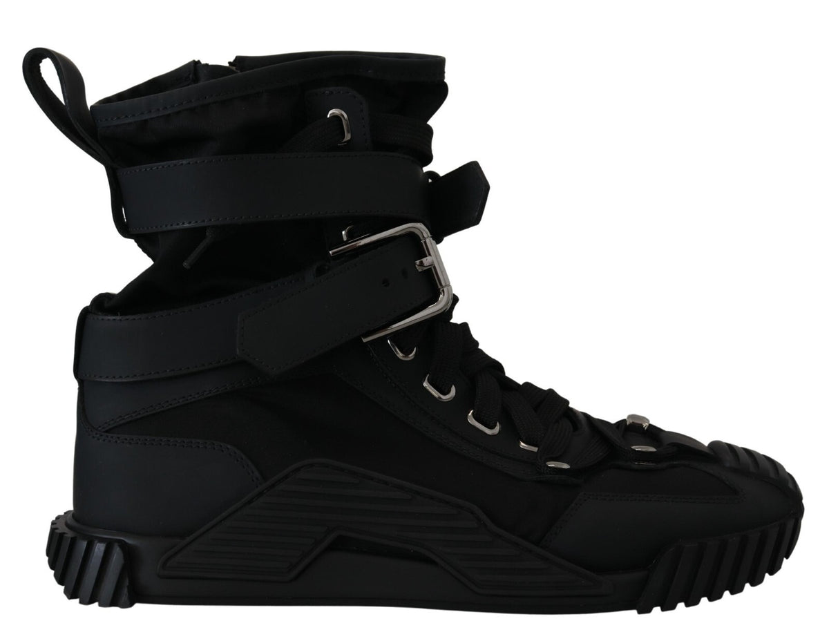 Dolce & Gabbana Sorrento Black High Top Sneakers for Women