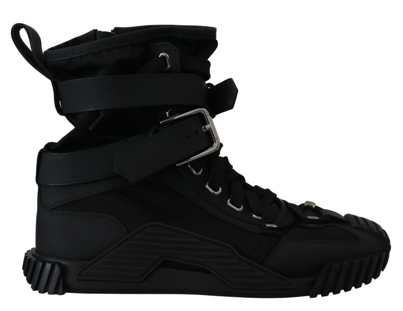 Dolce & Gabbana Sorrento Black High Top Sneakers for Women