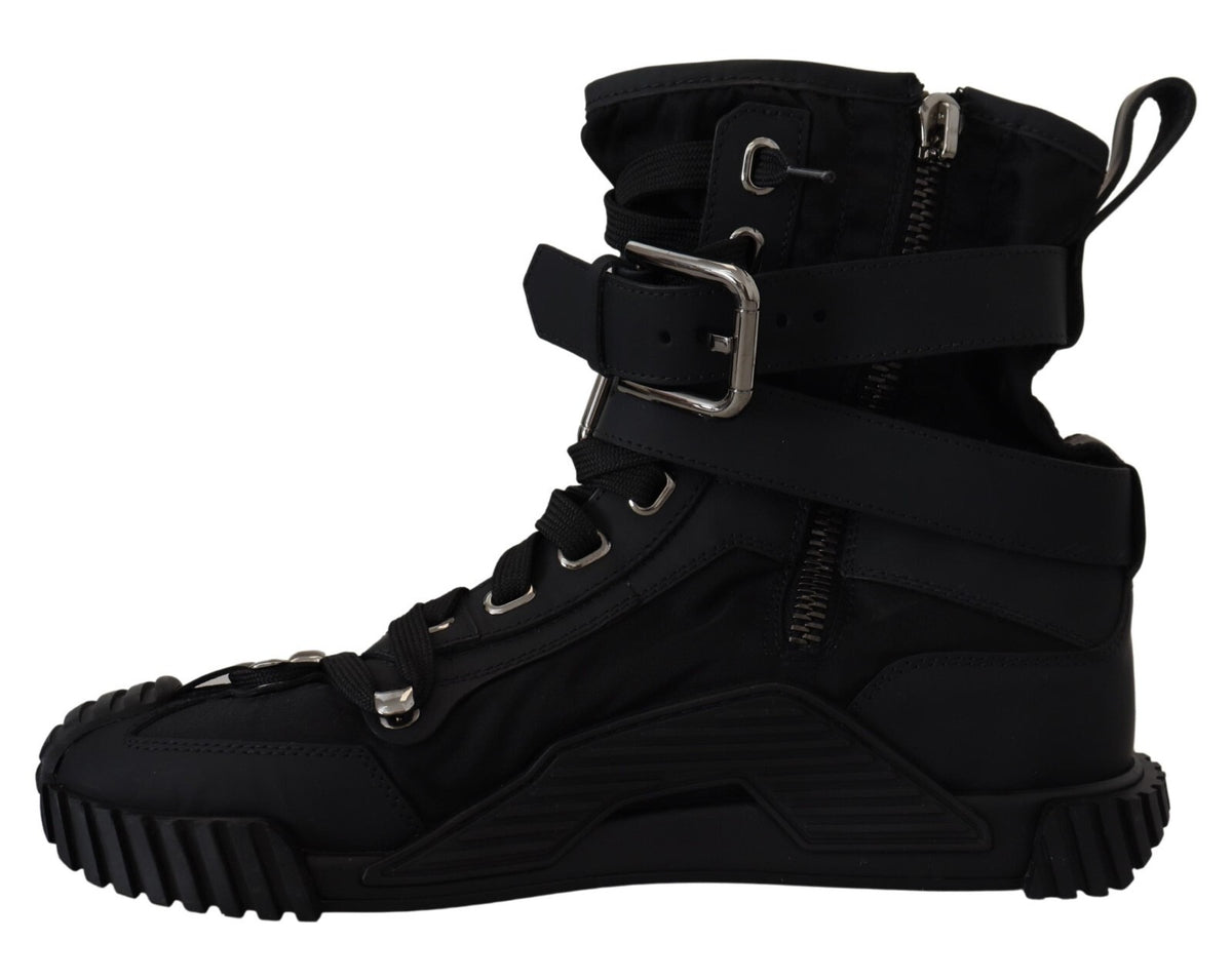 Dolce & Gabbana Sorrento Black High Top Sneakers for Women