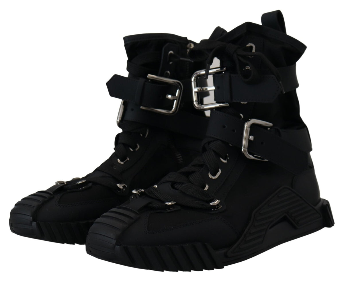 Dolce & Gabbana Sorrento Black High Top Sneakers for Women