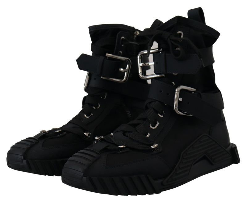 Dolce & Gabbana Sorrento Black High Top Sneakers for Women