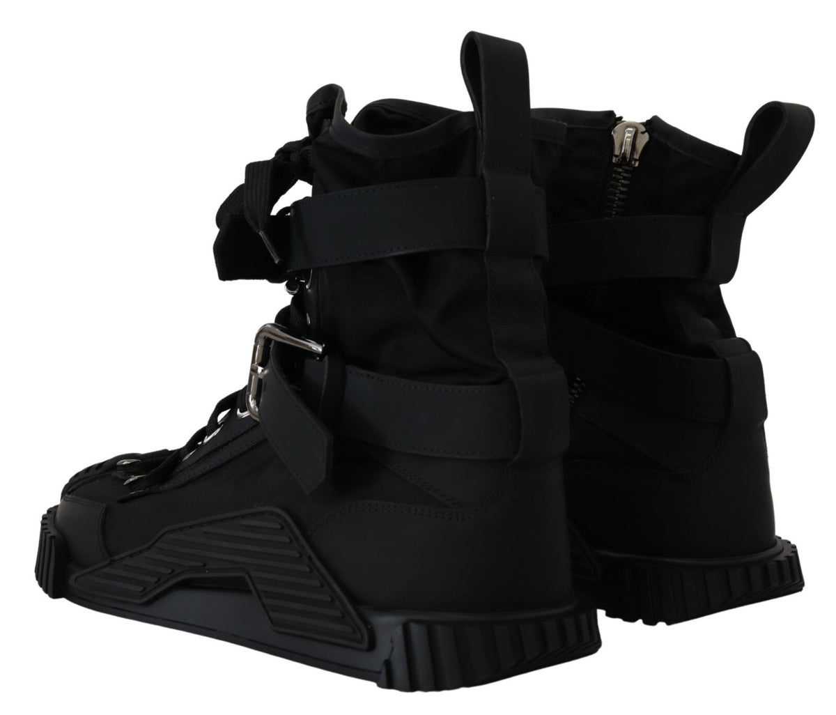 Dolce & Gabbana Sorrento Black High Top Sneakers for Women