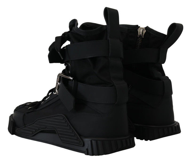 Dolce & Gabbana Sorrento Black High Top Sneakers for Women