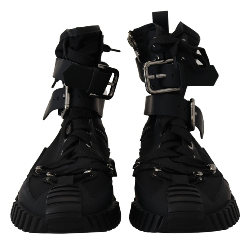 Dolce & Gabbana Sorrento Black High Top Sneakers for Women