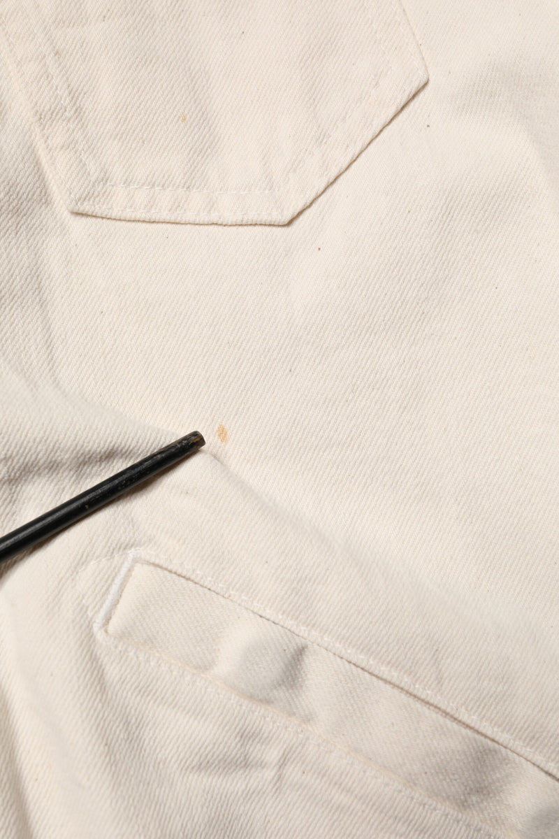 Veste blouson en denim Dolce &amp; Gabbana Off White Cotton à fermeture éclair intégrale pour homme