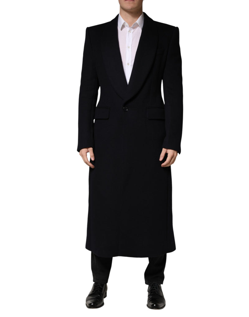 Dolce &amp; Gabbana Zwarte, Enkellaags Trenchcoat