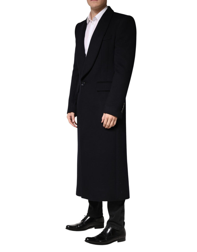 Dolce &amp; Gabbana Zwarte, Enkellaags Trenchcoat
