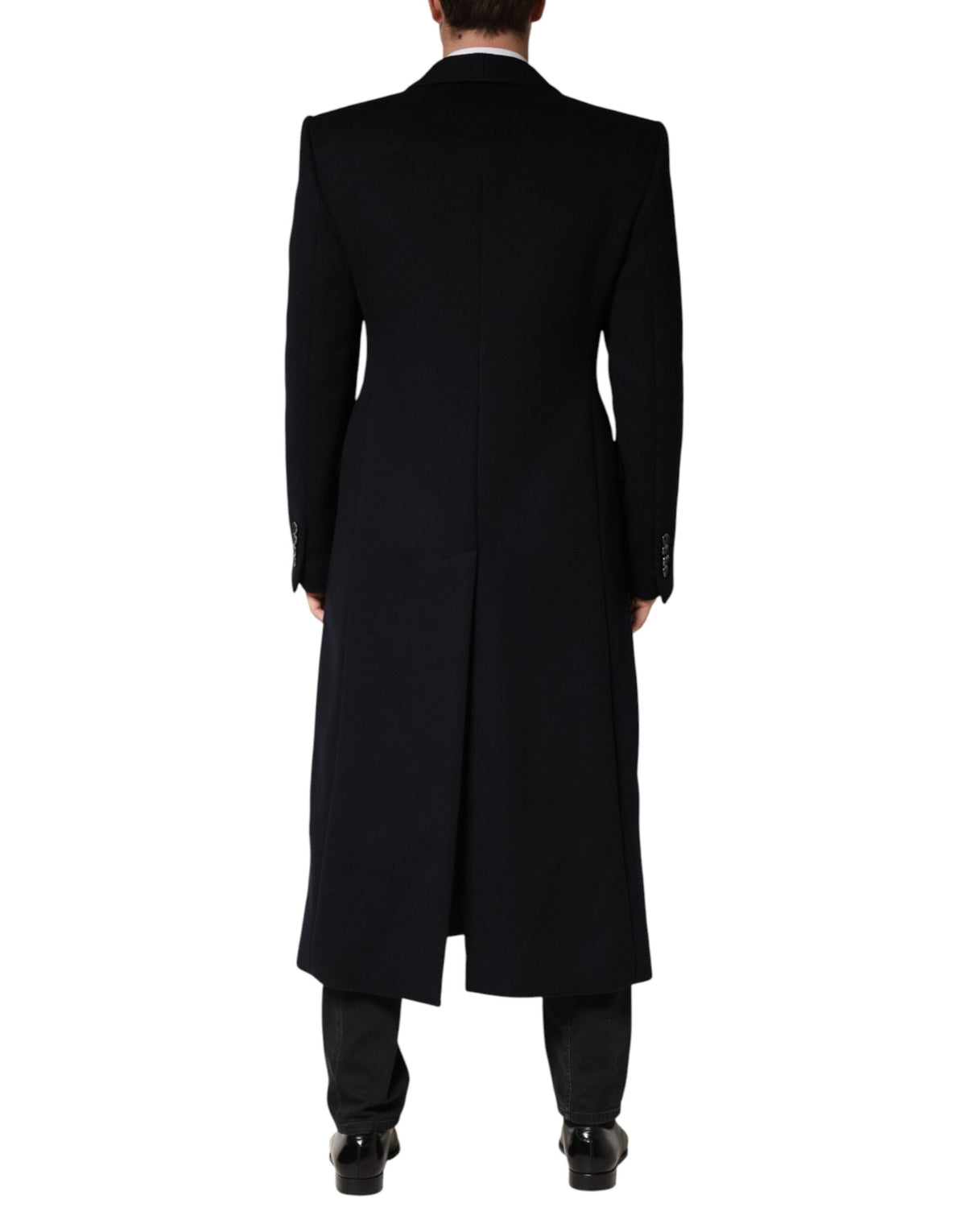 Dolce &amp; Gabbana Trench-manteau noir à simple boutonnage