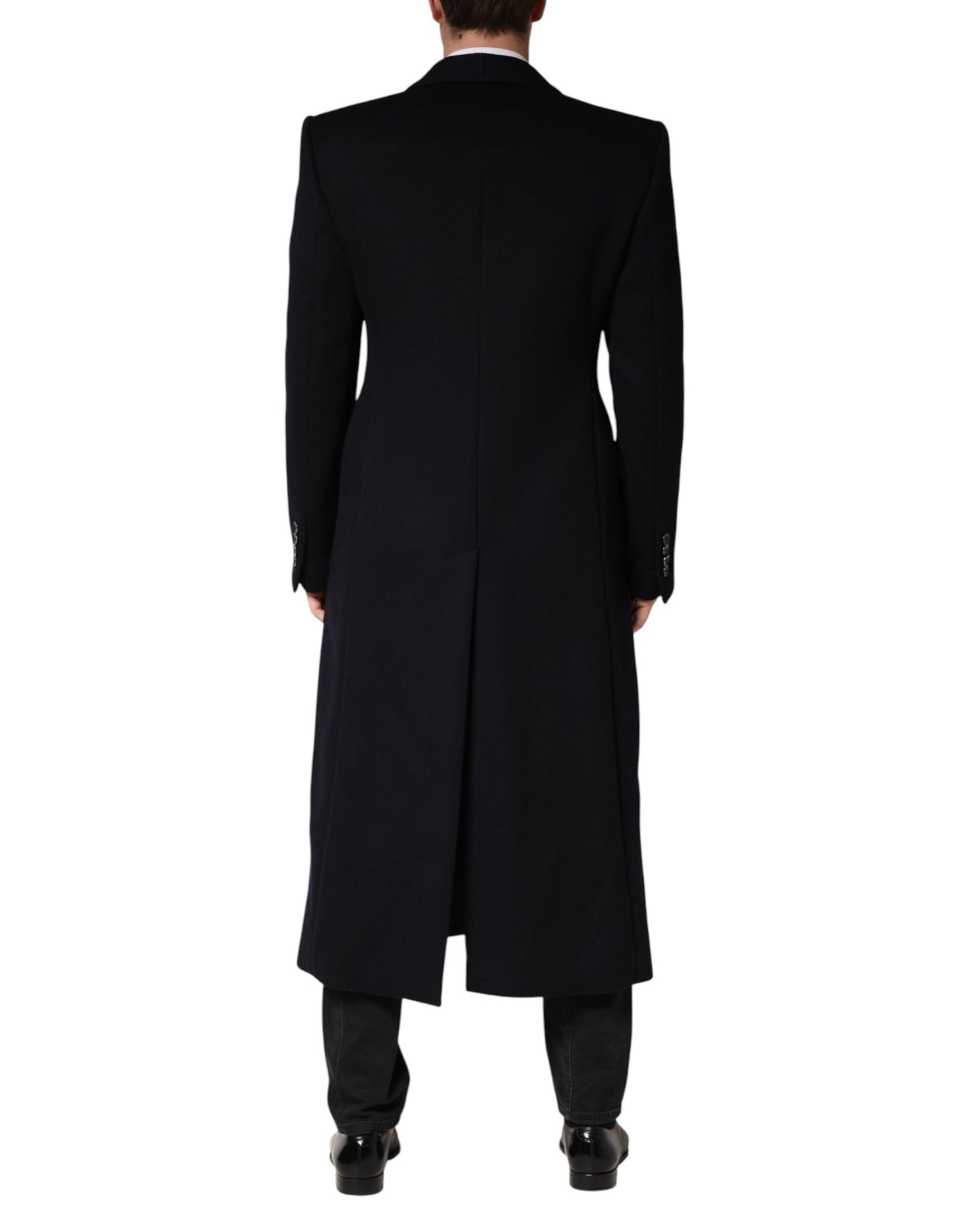 Dolce &amp; Gabbana Trench-manteau noir à simple boutonnage