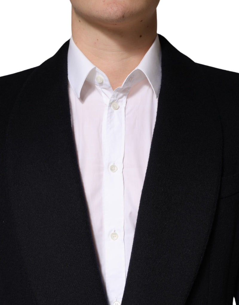 Dolce &amp; Gabbana Zwarte, Enkellaags Trenchcoat