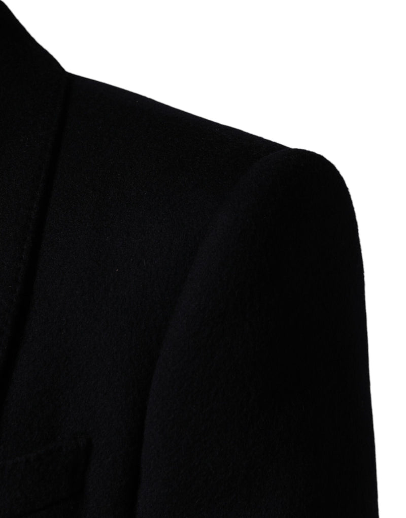 Dolce &amp; Gabbana Zwarte, Enkellaags Trenchcoat