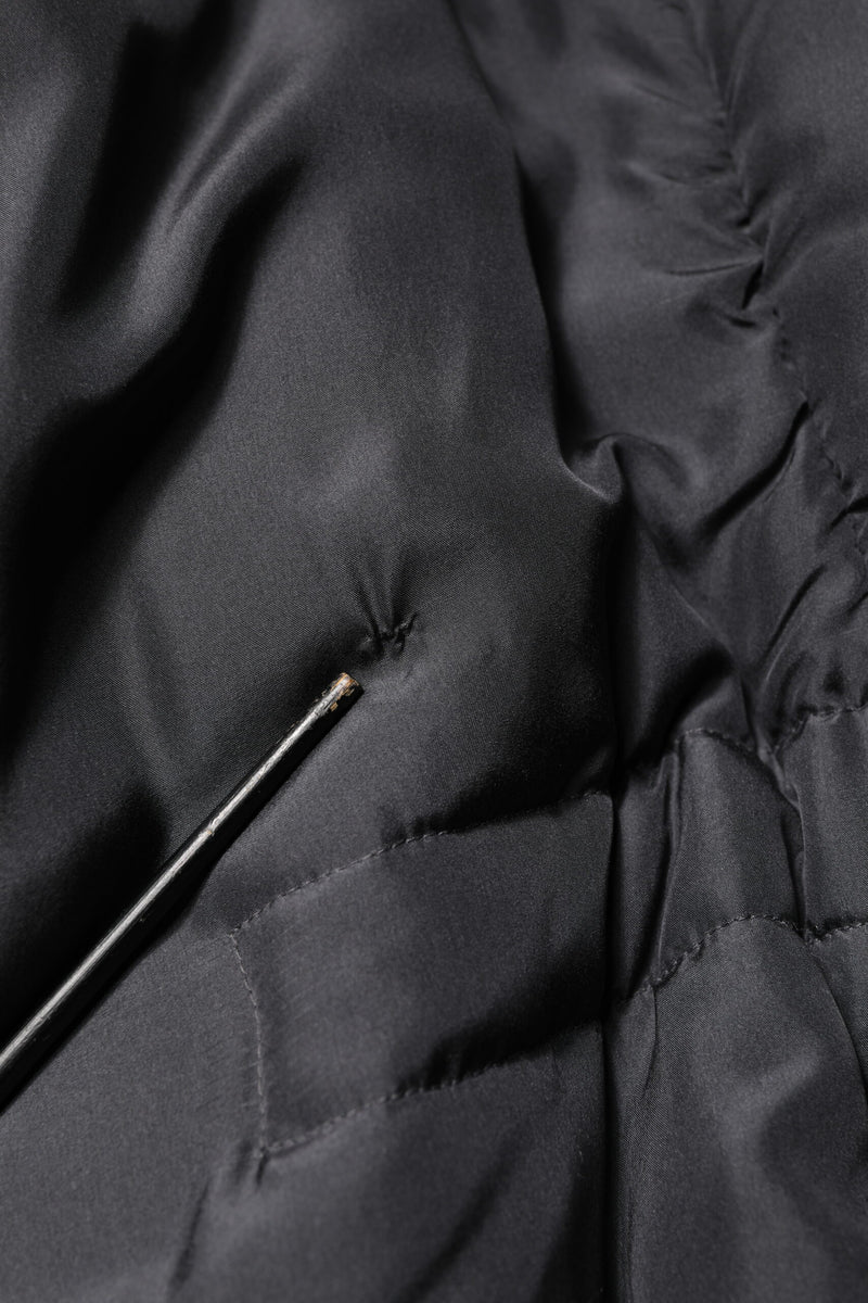 Dolce &amp; Gabbana Parka matelassée en soie noire pour homme
