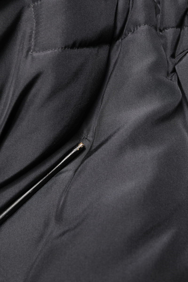 Dolce &amp; Gabbana Parka matelassée en soie noire pour homme