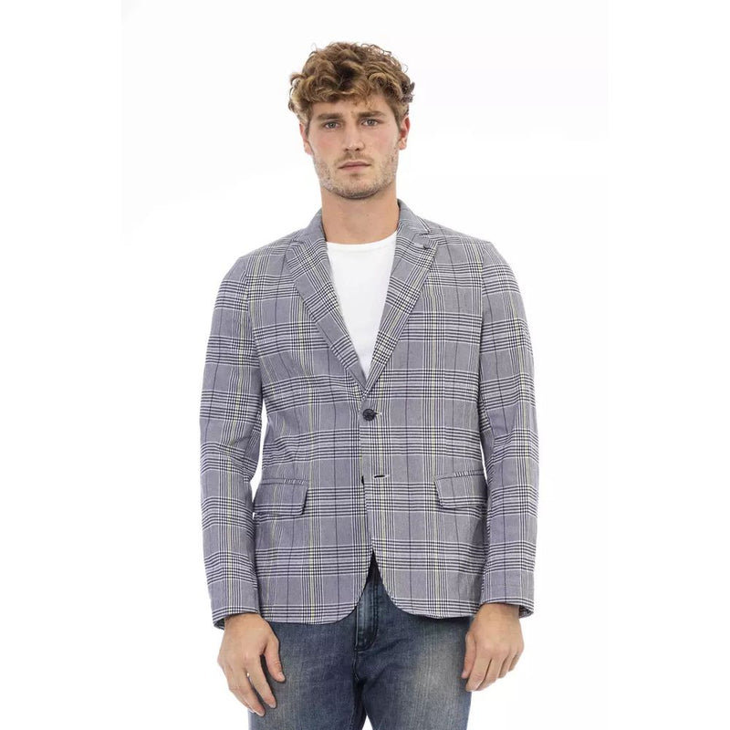 Distretto12 Blauwe Polyester Blazer