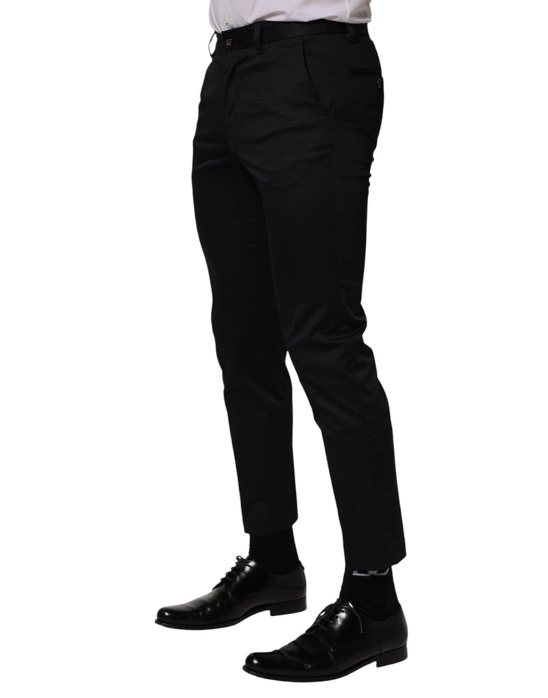 Dolce & Gabbana Donkerblauwe Katoenen Skinny Jurk Pantalon