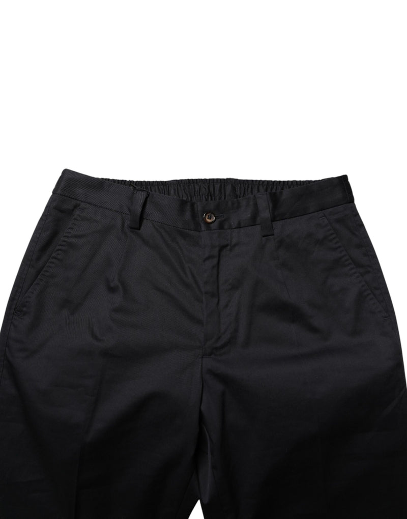 Dolce & Gabbana Donkerblauwe Katoenen Skinny Jurk Pantalon