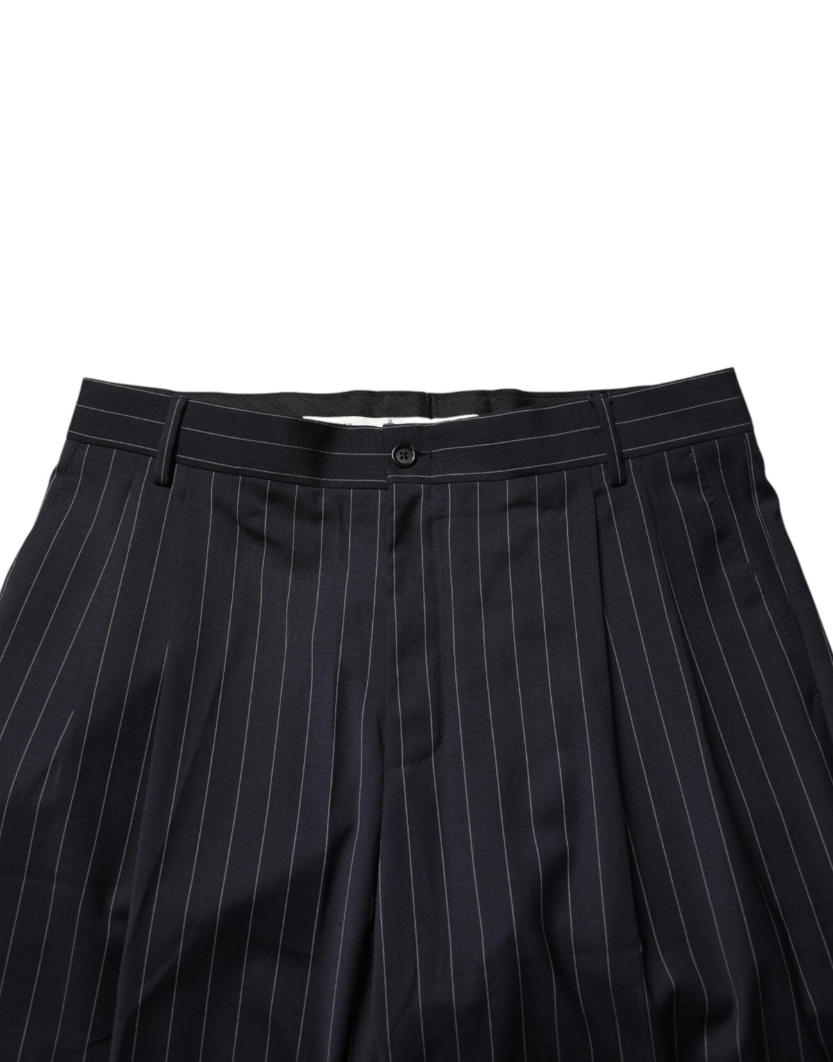 Pantalon habillé droit à rayures noires Dolce &amp; Gabbana