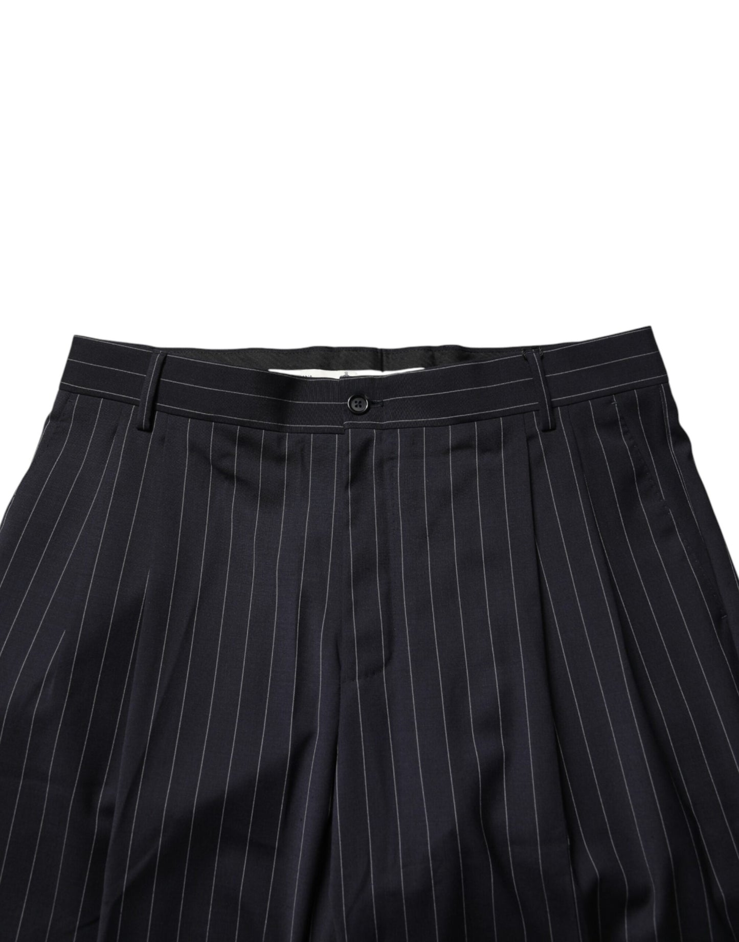 Pantalon habillé droit à rayures noires Dolce &amp; Gabbana