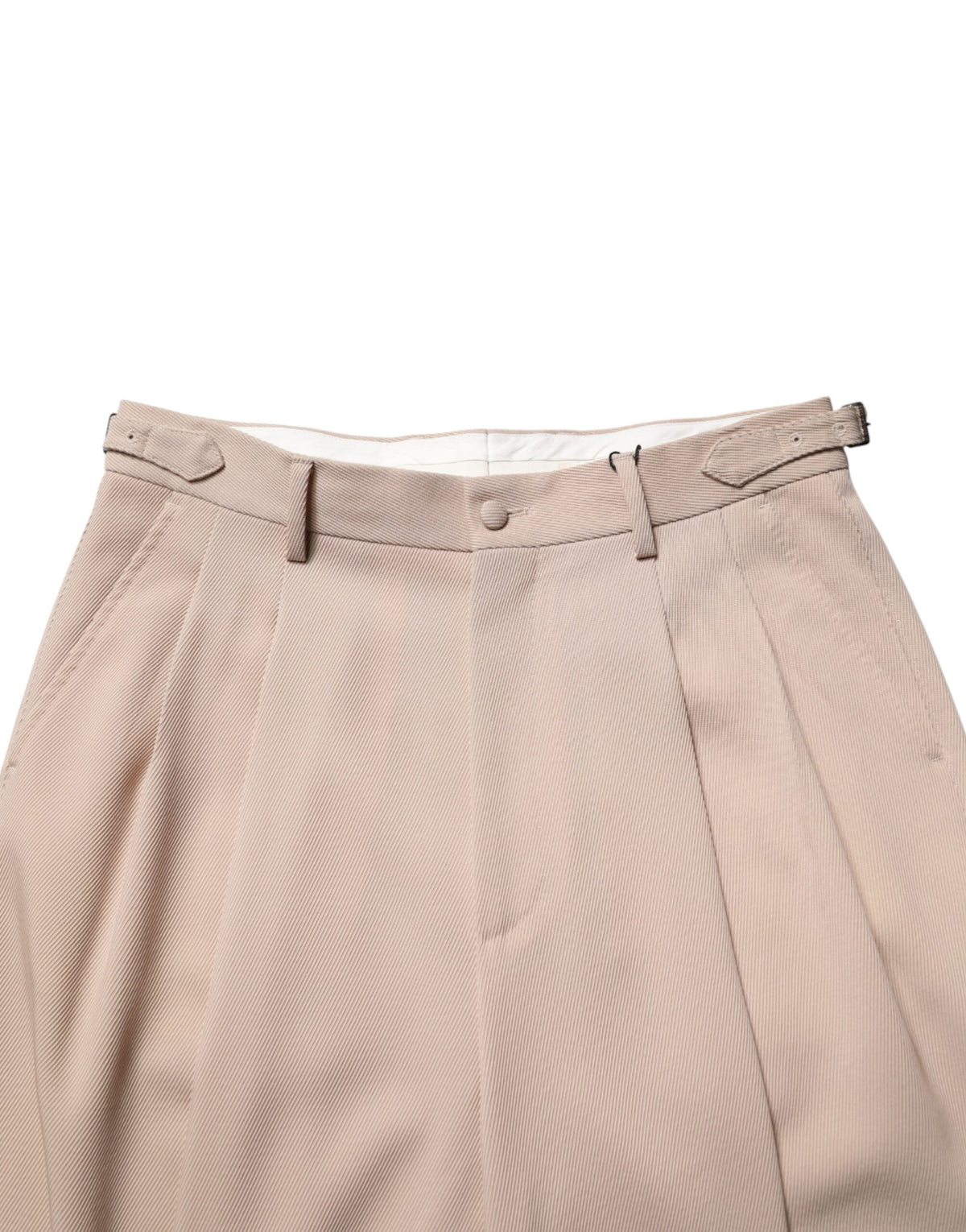 Pantalon habillé droit stretch beige Dolce &amp; Gabbana