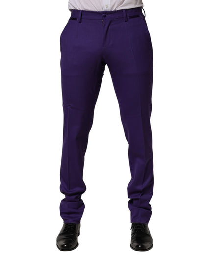 Robe moulante en laine violette Dolce &amp; Gabbana, pantalon pour homme