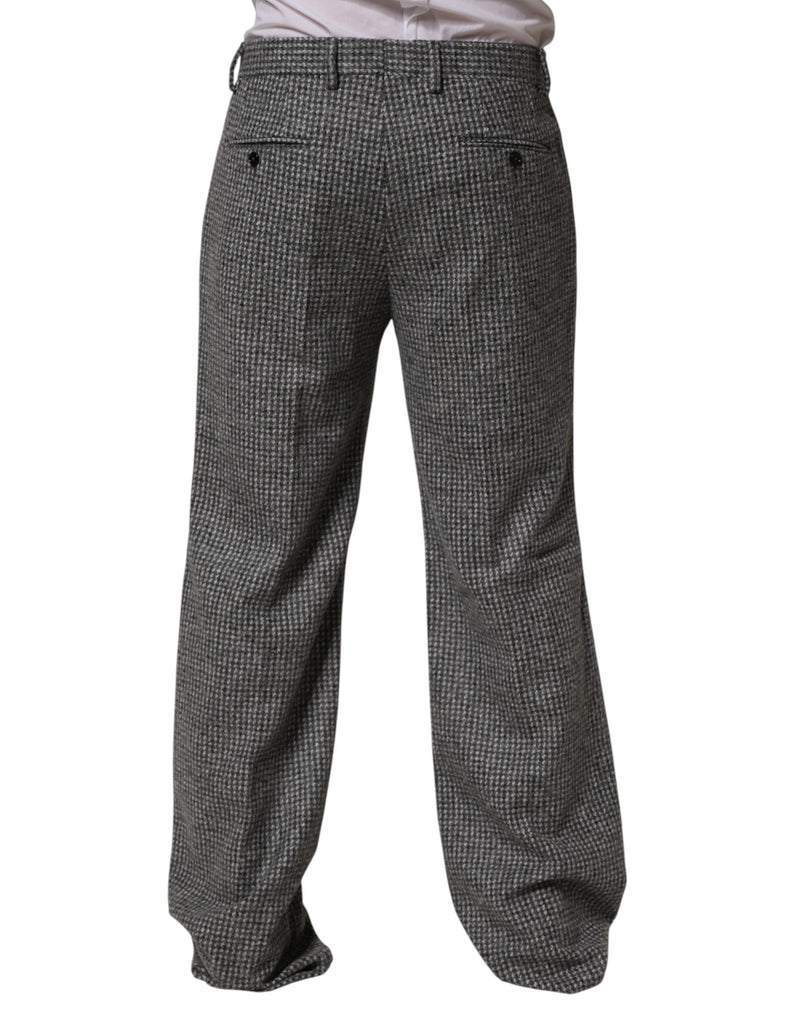 Dolce & Gabbana Grijs Pied-de-Poule Rechte Pantalon