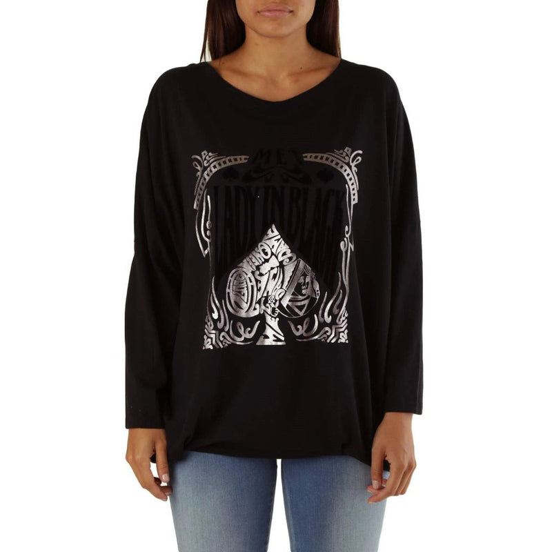 Met Black Viscose T-Shirt for Women - Luxurious and Versatile