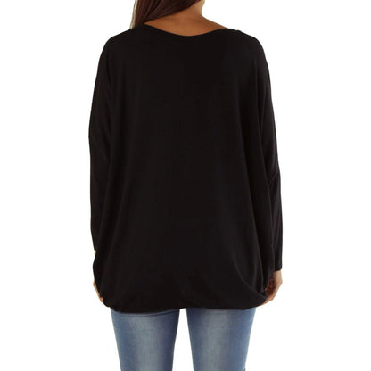 T-shirt Met en viscose noire