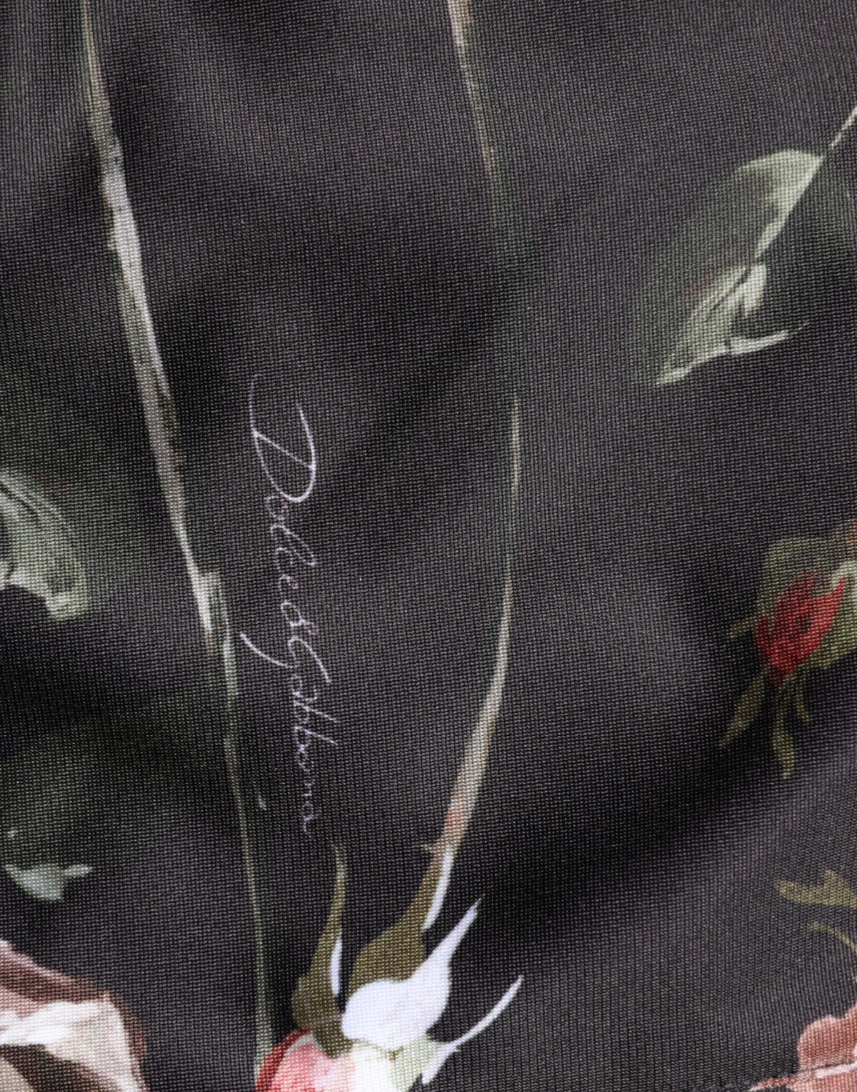 Pantalon chino Dolce &amp; Gabbana noir à fleurs, coupe droite