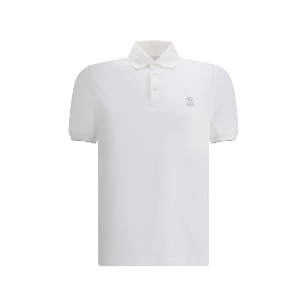 Brunello Cucinelli Polo Shirt en Coton Blanc - Élégance et Simplicité