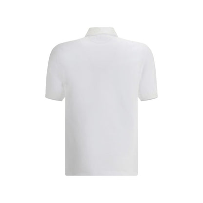 Brunello Cucinelli wit katoenen poloshirt